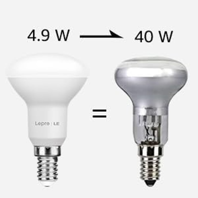 Lepro E14 LED izzó 5W 470 lumen meleg fehér 2700K 5 darab takarékos