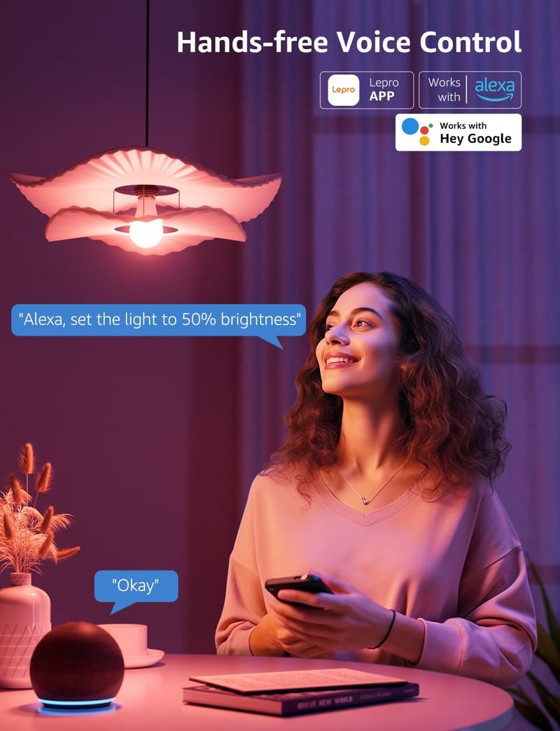Lepro E27 10W okos izzó 2db, dimmelhető WiFi LED lámpa Alexa Google kompatibilis