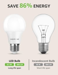 Lepro E27 LED izzó 8,5W meleg fehér 806 lumen energiatakarékos A60 3