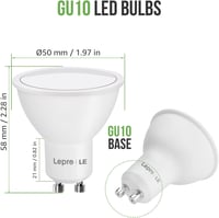 Lepro GU10 LED izzó 5W, 400lm, hideg fehér 5000K, 60W halogén helyettesítő, 120° sugárzási szög, 5 darabos csomag 4