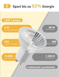 Bec LED Lepro GU10, Alb Neutru, 6W 630 Lumeni, Nereglabil 3