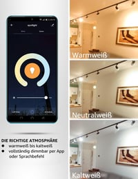 Lepro GU10 okos LED izzó szett, Alexa kompatibilis, dimmelhető meleg és hideg fehér 2