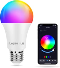 Lepro LED E27 9W RGB Színváltó Izzó Távirányítóval, 16 Szín és Meleg Fehér 1