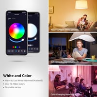 Lepro LED E27 9W RGB Színváltó Izzó Távirányítóval, 16 Szín és Meleg Fehér 3