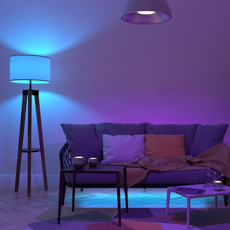 Lepro LED E27 9W RGB Színváltó Izzó Távirányítóval, 16 Szín és Meleg Fehér