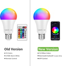 Lepro LED E27 9W RGB Színváltó Izzó Távirányítóval, 16 Szín és Meleg Fehér 4