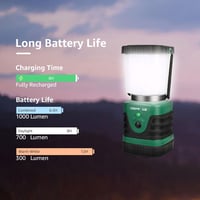 Lepro LED Kemping Lámpa 4400mAh Akkumulátorral, Hordozható Fényszóró Kampóval 6