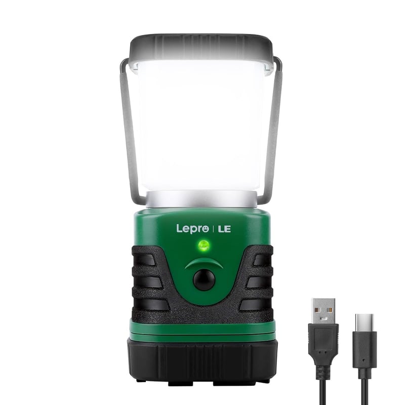Lepro LED kamp svjetiljka s baterijom od 4400mAh, prijenosni reflektor s kukom