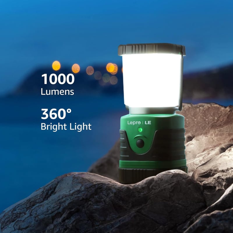 Lepro LED Kemping Lámpa 4400mAh Akkumulátorral, Hordozható Fényszóró Kampóval