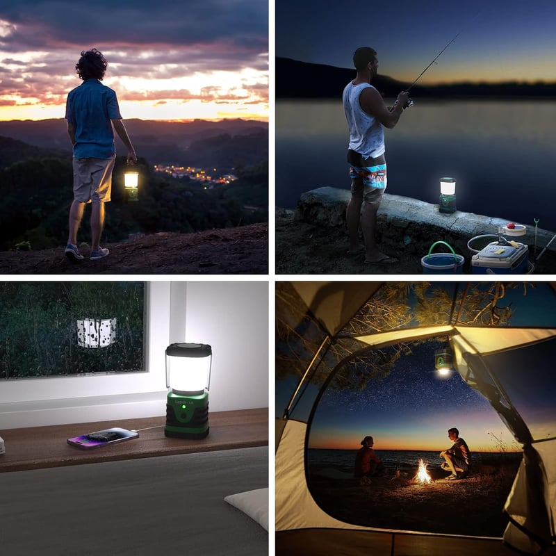 Lepro LED Kemping Lámpa 4400mAh Akkumulátorral, Hordozható Fényszóró Kampóval