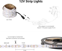 Lepro LED Szalag 10m, 600 LED 2835 SMD, Hidegfehér Beltéri Világítás, Öntapadós Dimmelhető Fényszalag TV Háttérvilágításhoz, Konyhába, 2x5m  4