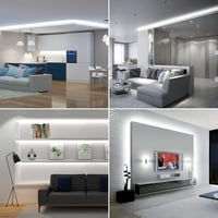 Lepro LED szalag 5m hideg fehér 12V 300 LED 2835 chip 6000K 2300 lumen öntapadós beltéri világítás konyha otthon 6