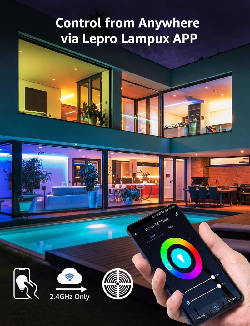 Lepro LED szalag 5m WiFi RGB okos világítás Alexa Google Home kompatibilis