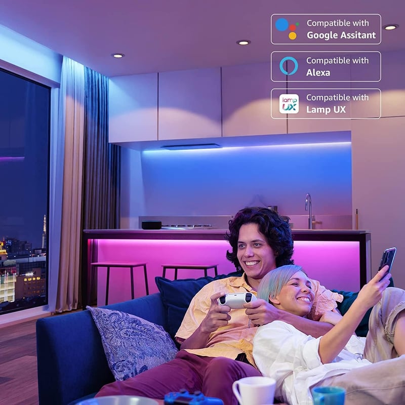 Lepro LED szalag Alexa-val, 10m RGB okos világítás WiFi-vel, zeneérzékeny