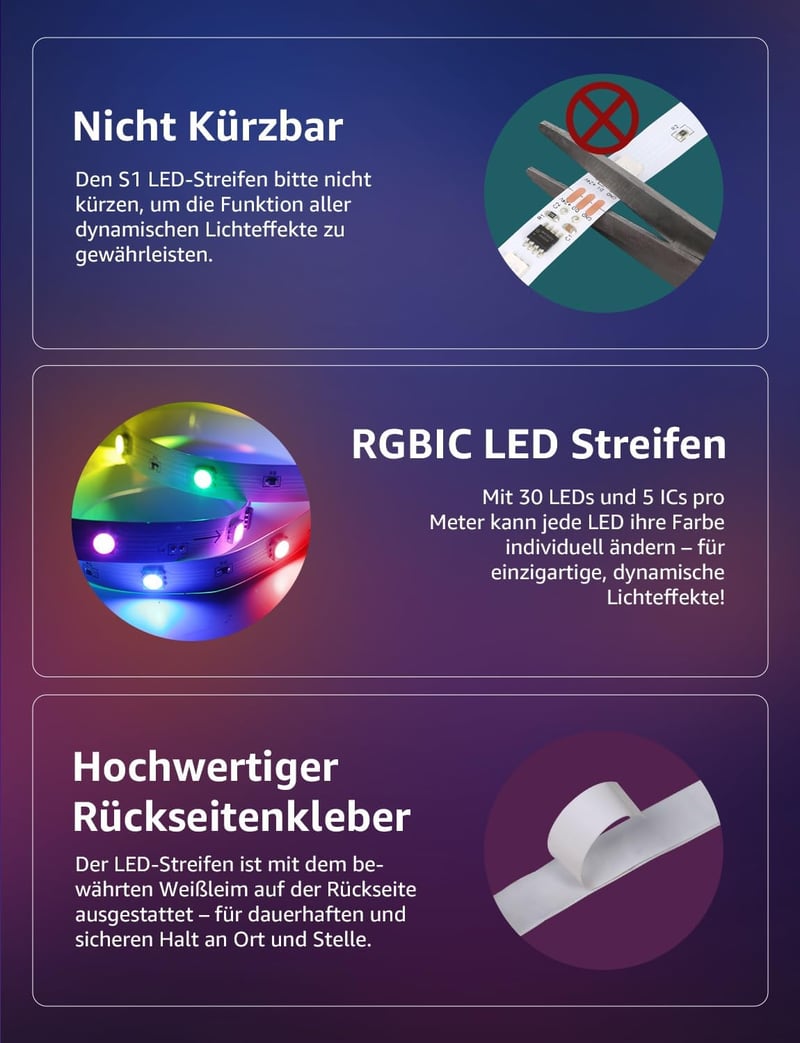 Lepro MagicColor RGBIC 5m okos LED szalag Alexa és Google kompatibilis