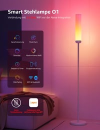 Lepro O1 okos állólámpa 2300 lm, 22 W fényerőszabályzós RGBCCT, WiFi Bluetooth, Alexa Google, zene szinkron, hangvezérlés 10