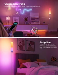 Lepro O1 okos állólámpa 2300 lm, 22 W fényerőszabályzós RGBCCT, WiFi Bluetooth, Alexa Google, zene szinkron, hangvezérlés 9