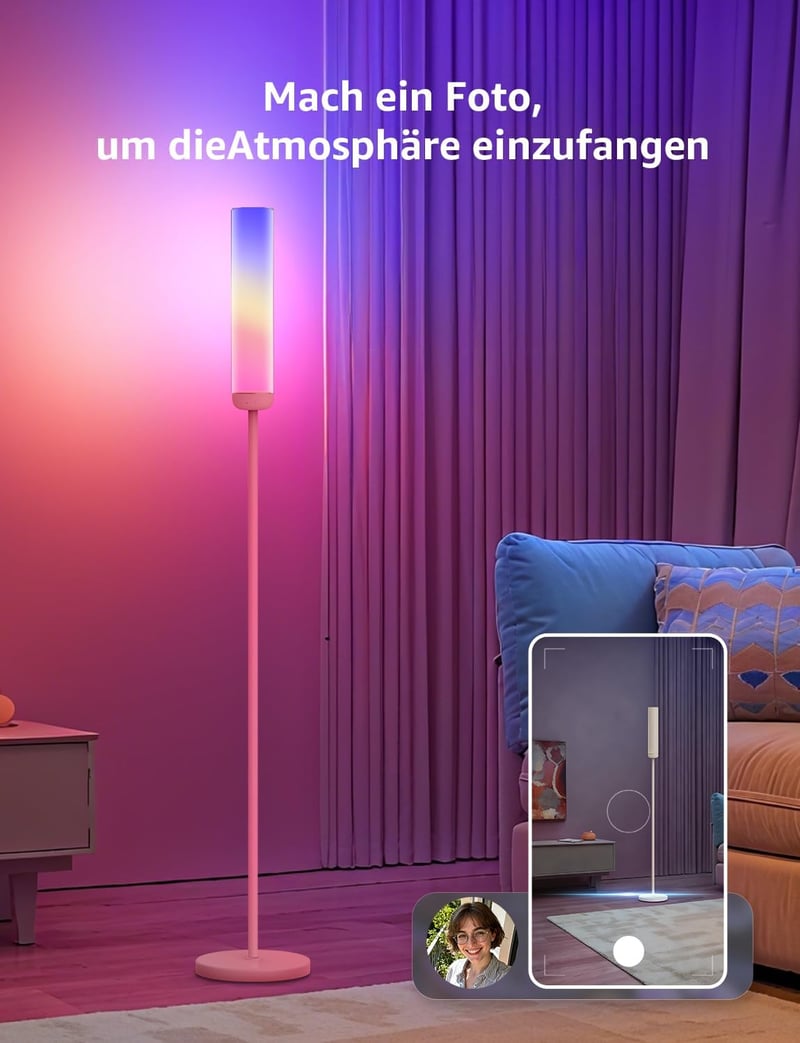 Lepro O1 okos állólámpa 2300 lm, 22 W fényerőszabályzós RGBCCT, WiFi Bluetooth, Alexa Google, zene szinkron, hangvezérlés