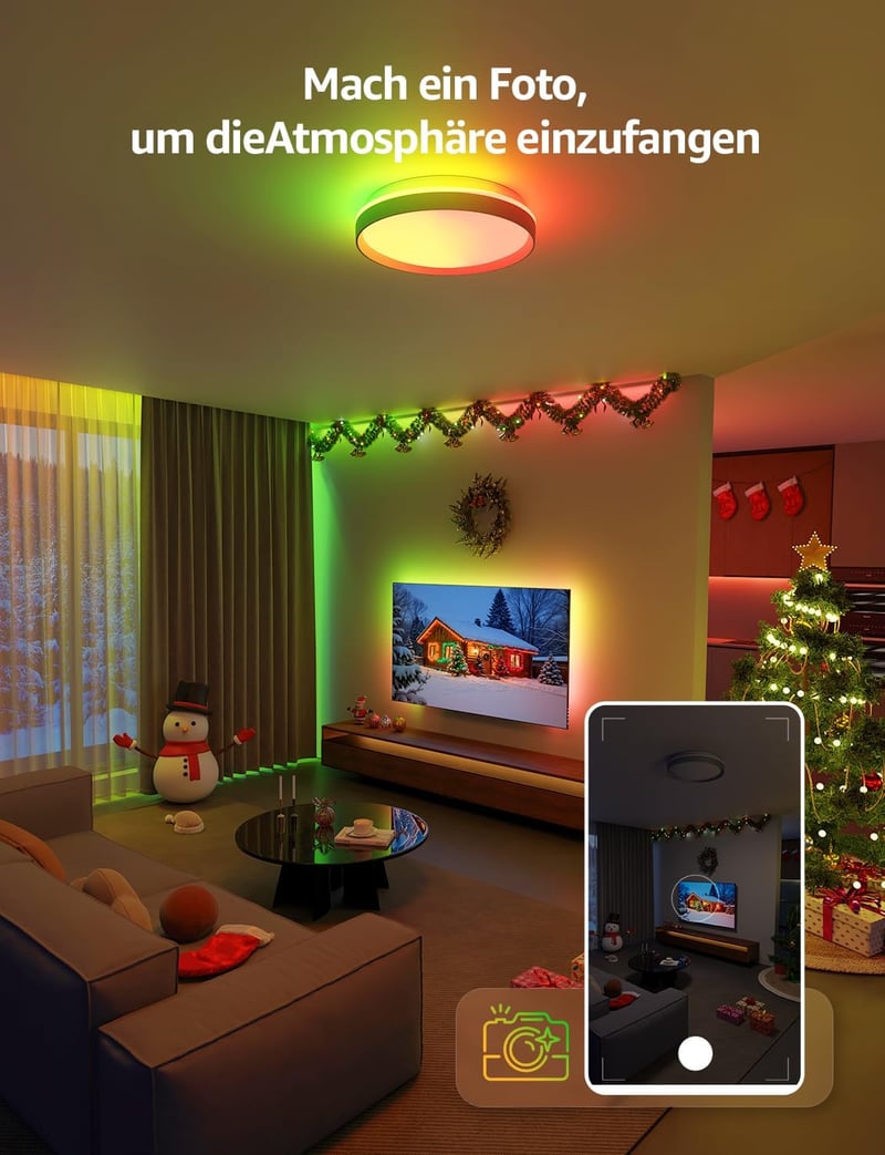 Lepro T1 Okos Mennyezeti Lámpa RGBCCT Dimmelhető WiFi Bluetooth Alexa Google