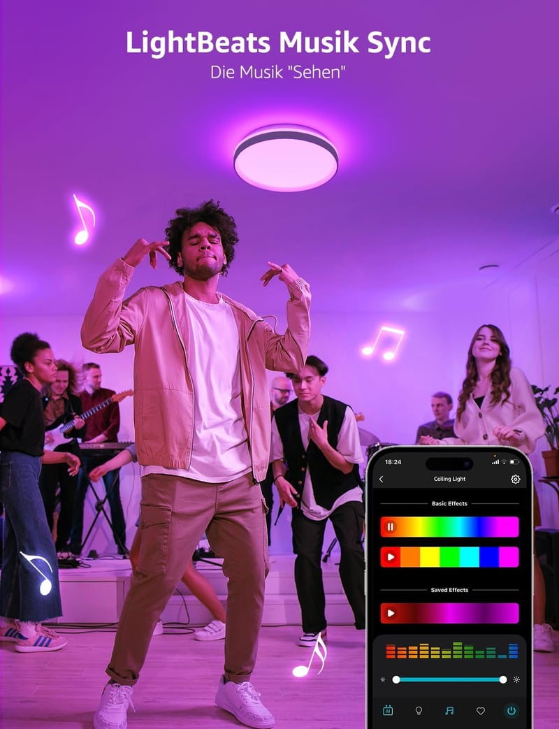Lepro T1 Okos Mennyezeti Lámpa RGBCCT Dimmelhető WiFi Bluetooth Alexa Google