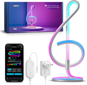 Lepro TB2 AI pametna stolna svjetiljka RGB+IC s mogućnošću prigušivanja, kompatibilna s Alexa/Google sustavima
