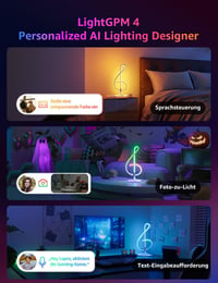 Lepro TB2 Okos Asztali Lámpa RGB LED, Zeneszinkron, Hangvezérlés Alexa/Google 2