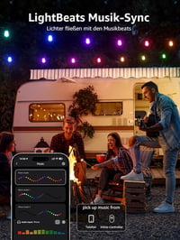 Lepro ZB1 WiFi LED Fényfüzér 15m RGB Meleg Fehér Okos Izzók Alexa Google 10