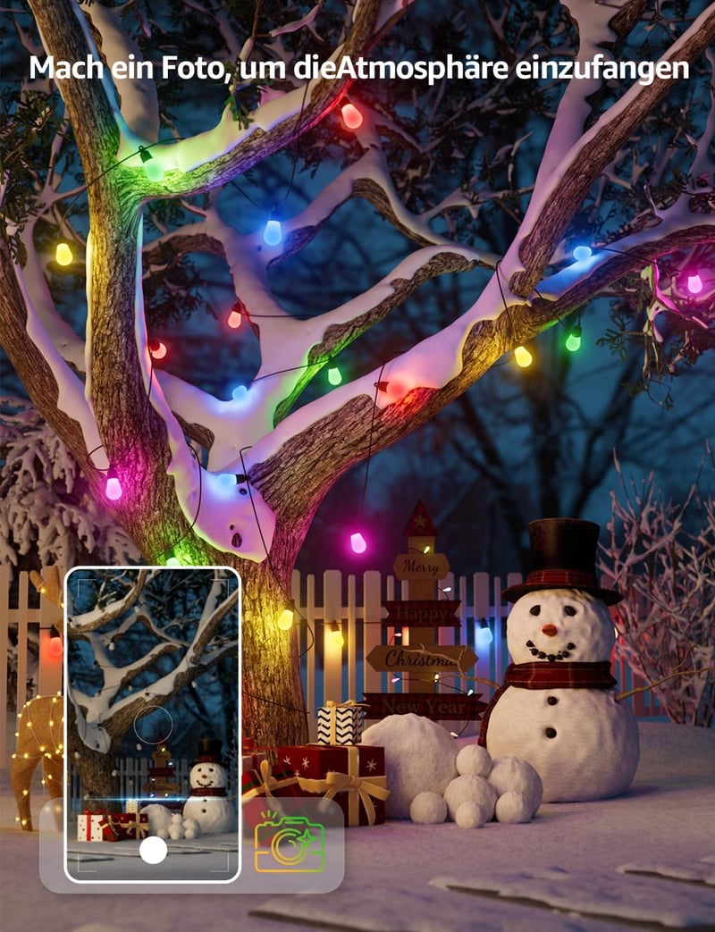 Lepro ZB1 WiFi LED Fényfüzér 15m RGB Meleg Fehér Okos Izzók Alexa Google
