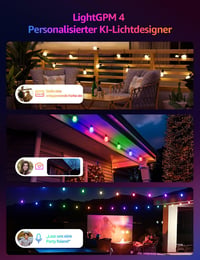 Lepro ZB1 WiFi LED Fényfüzér 15m RGB Meleg Fehér Okos Izzók Alexa Google 2