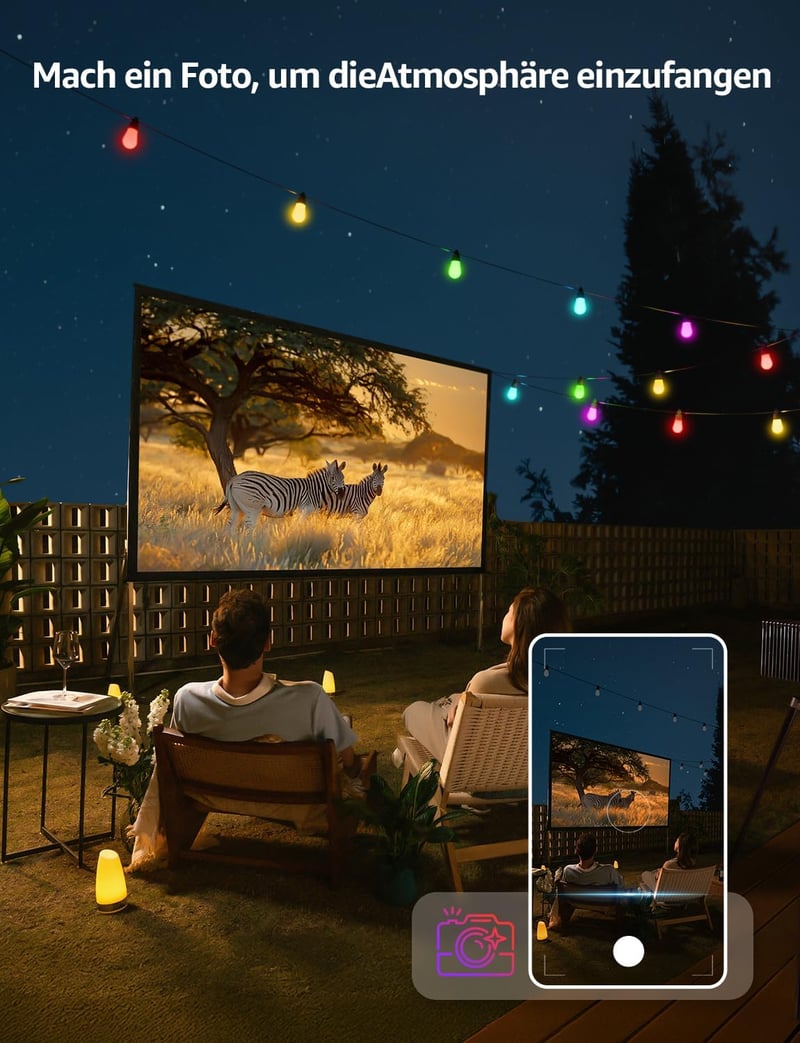 Lepro ZB1 WiFi LED Fényfüzér 15m RGB Meleg Fehér Okos Izzók Alexa Google