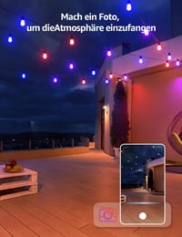 Lepro ZB1 WiFi LED Fényfüzér Kültéri RGB+Meleg Fehér Okos Izzók 30db IP65 5