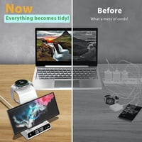 leQuiven 3 az 1-ben vezeték nélküli töltőállomás Samsung S25/S24/S23 és Galaxy Watch 8/Buds3 készülékekhez 5