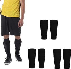 Șosete de fixare pentru apărători de fotbal LERANXIN, antiderapante, 6 bucăți - negru
