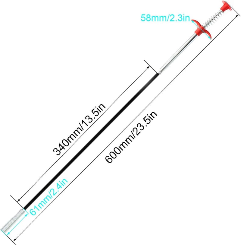 LERANXIN 60 cm Rugalmas Kaparóhorog Csatornatakarító Négy Karmú Szennyvíz Ásó