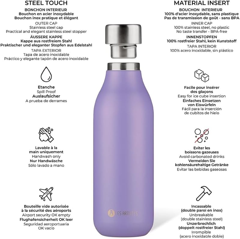 Les Artistes Paris Bottle'Up 2.0 Termosz 500ml Rozsdamentes Acél Twilight