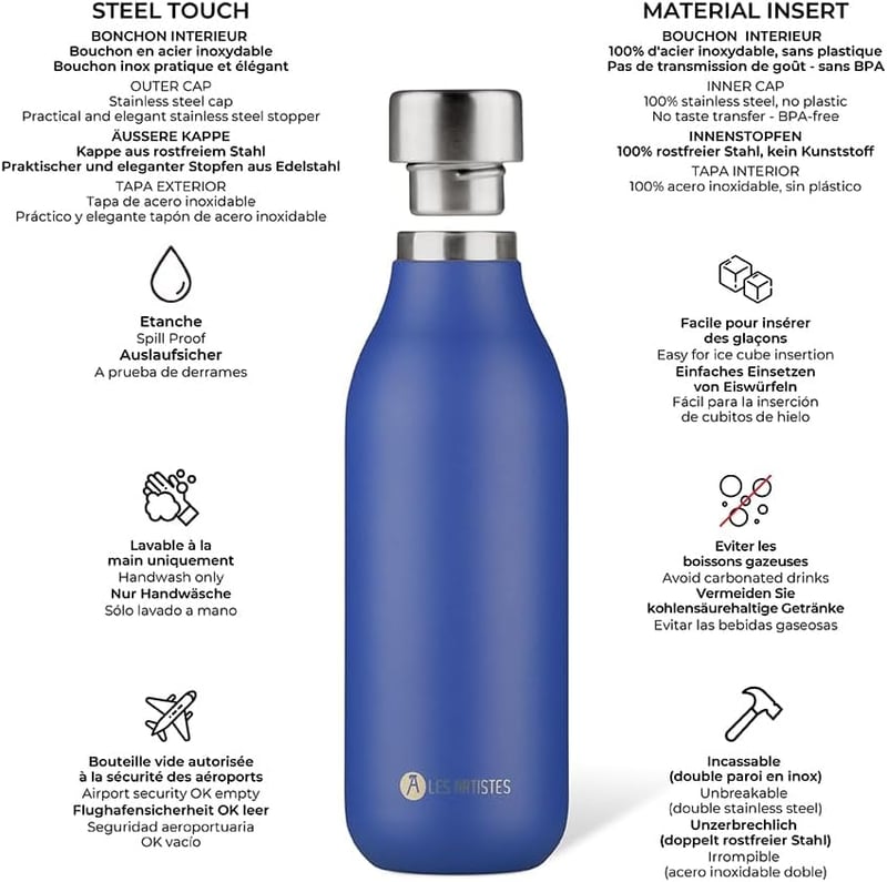 Les Artistes Paris Bottle'Up 2.0 Termosz 500ml Rozsdamentes Acél