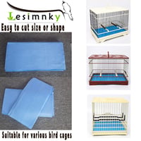 Lesimnky 120 ks jednorazových podložiek do klietky pre vtáky, 27,9 x 43,2 cm, predrezaný netkaný papier, absorpčné podložky na tácku na trus, modré 6