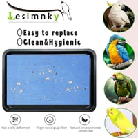 Lesimnky 120 ks jednorazových podložiek do klietky pre vtáky, 27,9 x 43,2 cm, predrezaný netkaný papier, absorpčné podložky na tácku na trus, modré 4