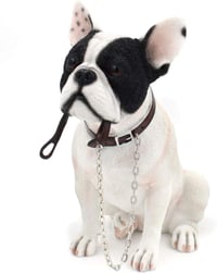 Lesser & Pavey Sétáló Francia Bulldog Ülő Figura 18 cm Fehér/Fekete - White/Black 1