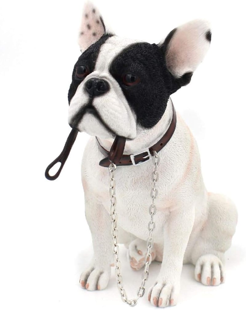 Lesser & Pavey Sétáló Francia Bulldog Ülő Figura 18 cm Fehér/Fekete - White/Black