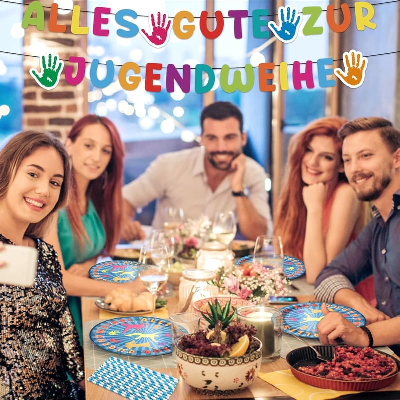 Lets Joy Ifjúsági Szentelési Parti Szett - 85 Darabos Tábla Dekoráció Ballonokkal