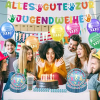 Lets Joy Ifjúsági Szentelési Parti Szett - 85 Darabos Tábla Dekoráció Ballonokkal 3