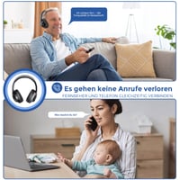 Bezdrôtové TV slúchadlá LETSACTIV pre seniorov, cez uši (over-ear), s 2,4 GHz RF vysielačom a nabíjacou stanicou, dosah 45 metrov, 35 hodín prehrávania, bez oneskorenia 5