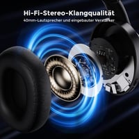 Bezdrôtové TV slúchadlá LETSACTIV pre seniorov, cez uši (over-ear), s 2,4 GHz RF vysielačom a nabíjacou stanicou, dosah 45 metrov, 35 hodín prehrávania, bez oneskorenia 6