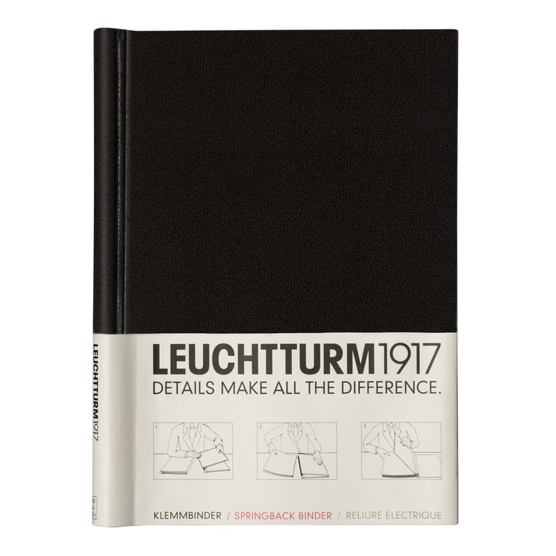LEUCHTTURM1917 PEKA pružinový zakladač na 150 listov, formát A4, čierny