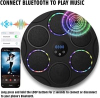 LeuKoles 17,3" LED Bluetooth Zenés Boxzsák Falra Szerelhető 9 Sebességgel 4