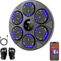 LeuKoles Bluetooth Zenés Boxzás Gép LED Világítással 7 Módú Fali Boxzsák Kesztyűvel 1
