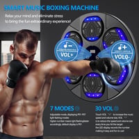 LeuKoles Bluetooth Zenés Boxzás Gép LED Világítással 7 Módú Fali Boxzsák Kesztyűvel 6
