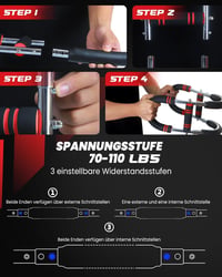 LeuKoles Twister Karedzés Állítható Mellkas Edzőgép 30-50kg Hordozható Power Twister Rúd Szétszerelhető Otthoni Fitness 4