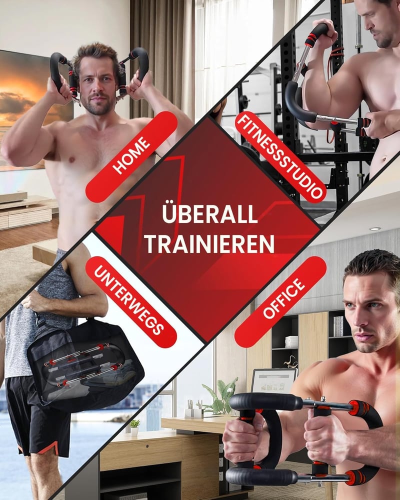 LeuKoles Twister Karedzés Állítható Mellkas Edzőgép 30-50kg Hordozható Power Twister Rúd Szétszerelhető Otthoni Fitness
